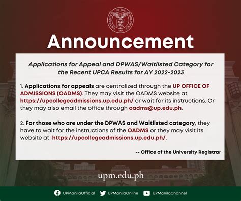 upm dpwas|Office of the University Registrar .